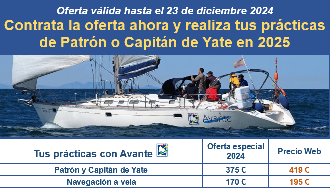 Ofertas de Avante de prácticas de patrón y capitán de yate